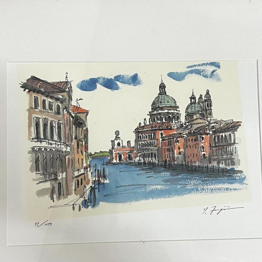 藤森悠二　絵画　リトグラフ　ヨーロッパ風景　3枚セット　おまとめ Amazon.co.jp: 藤森悠二 絵画 リトグラフ ヨーロッパ風景 3点
